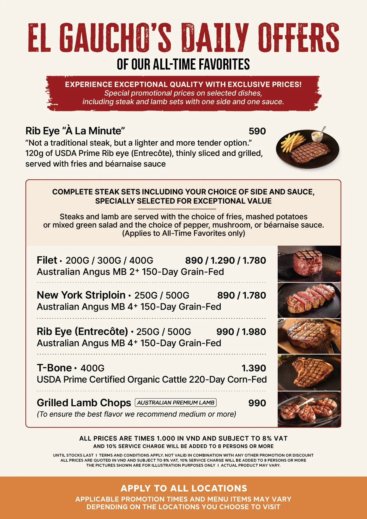 All-times Favorites Menu El Gaucho HCM - HN