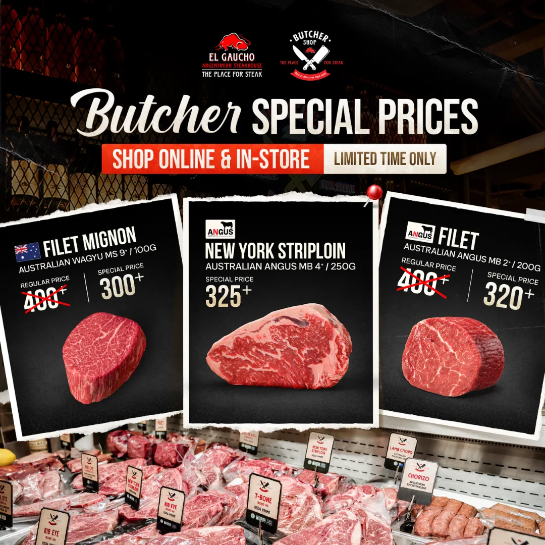 ƯU ĐÃI ĐẶC BIỆT TỪ EL GAUCHO BUTCHER SHOP